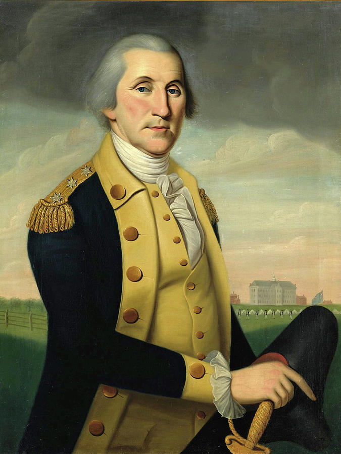 George Washington at Princeton #1 Painting by Charles Peale Polk