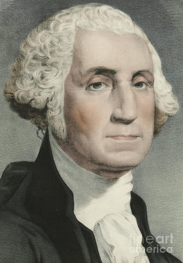 George Washington Painting by Currier and Ives