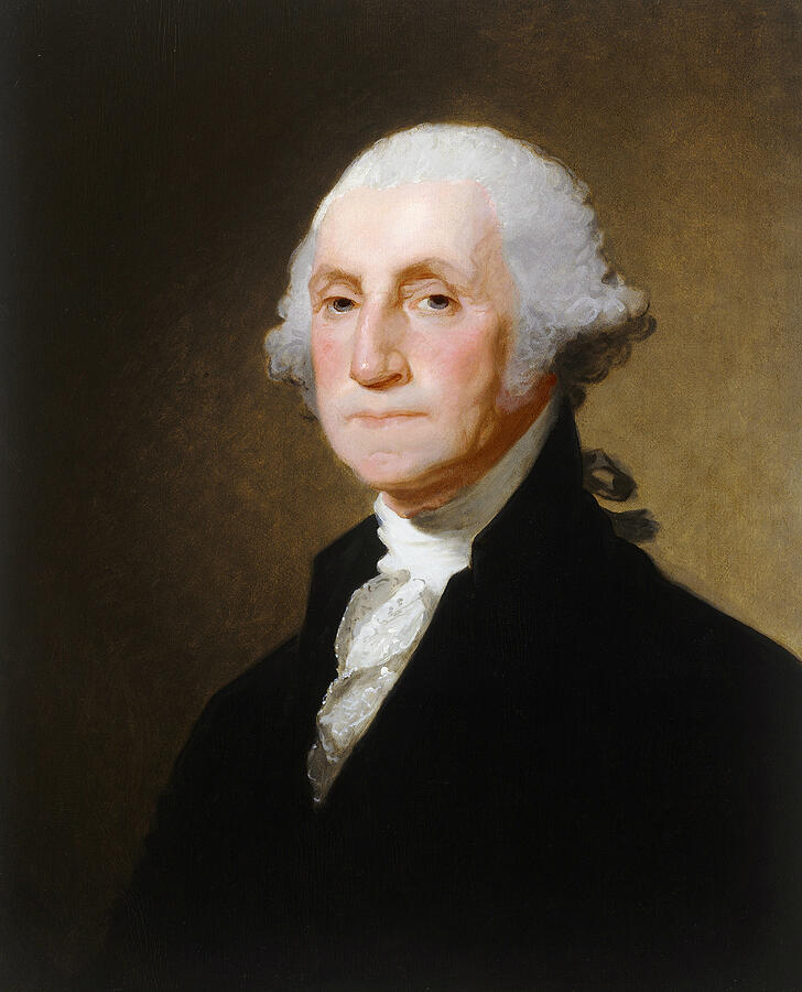 George Washington, from circa 1821 Painting by Gilbert Stuart