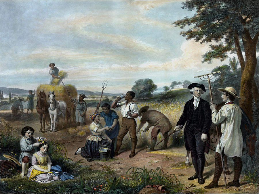 George Washington Painting - George Washington - The Farmer #1 by War Is Hell Store