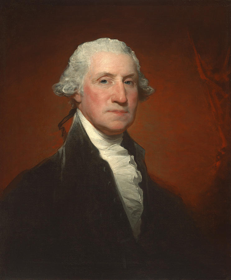 George Washington. Vaughan-Sinclair portrait #2 Painting by Gilbert Stuart