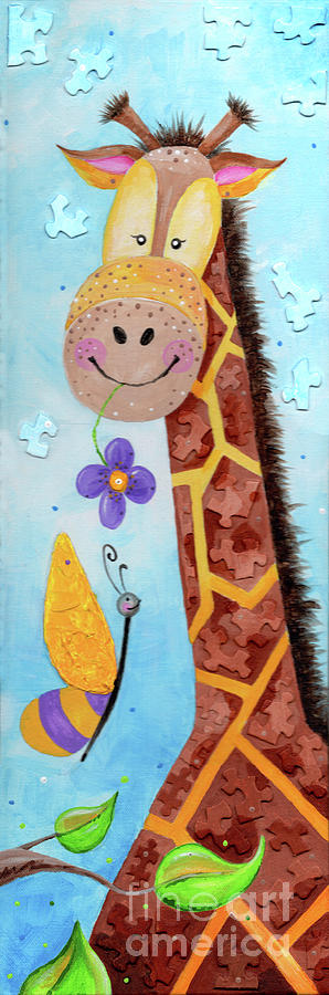 Gerry Giraffe #2 Painting by Annie Troe