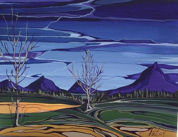 Ghost trees #1 Painting by Pat Purdy