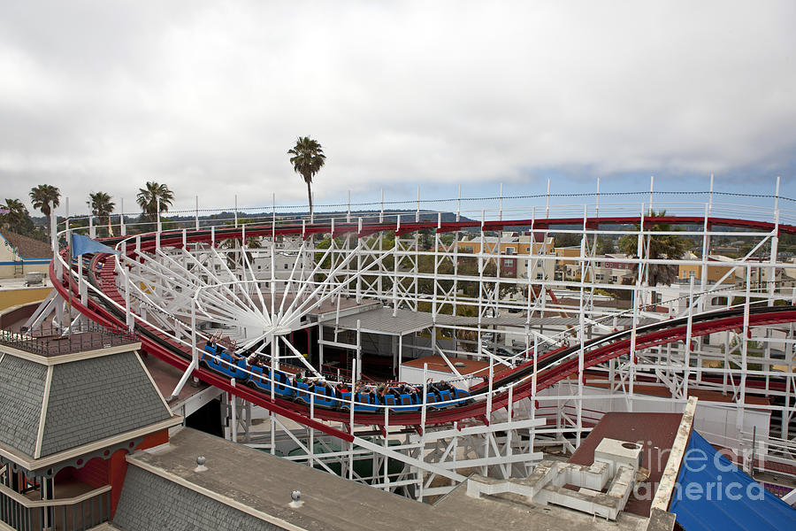 Giant Dipper Roller Coaster Santa Cruz Boardwalk 1 Photograph by