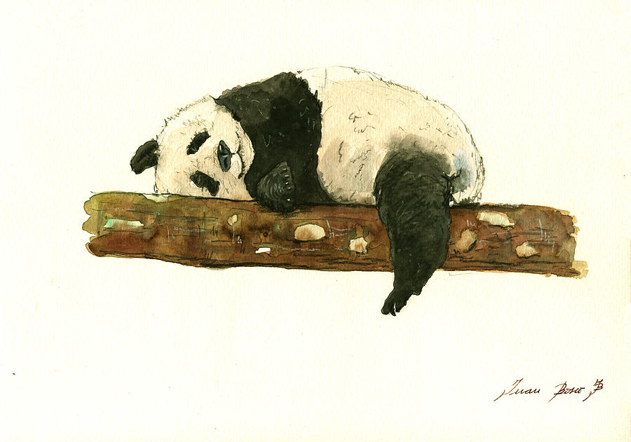 Giant Panda Painting - Giant panda  #1 by Juan Bosco