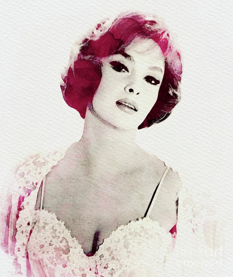 Hollywood Digital Art - Gina Lollobrigida, Vintage Actress #1 by Esoterica Art Agency
