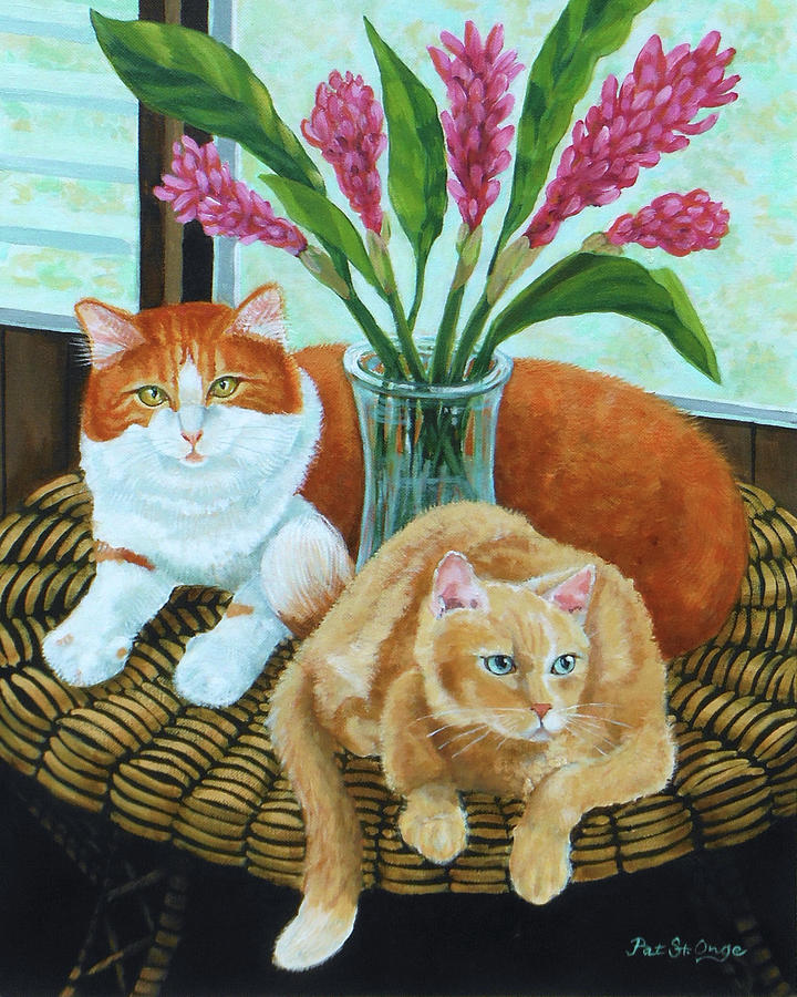Ginger Cats #2 Painting by Pat St Onge