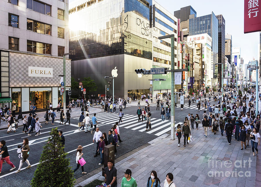 Ginza street in Tokyo #1 Photograph by Didier Marti