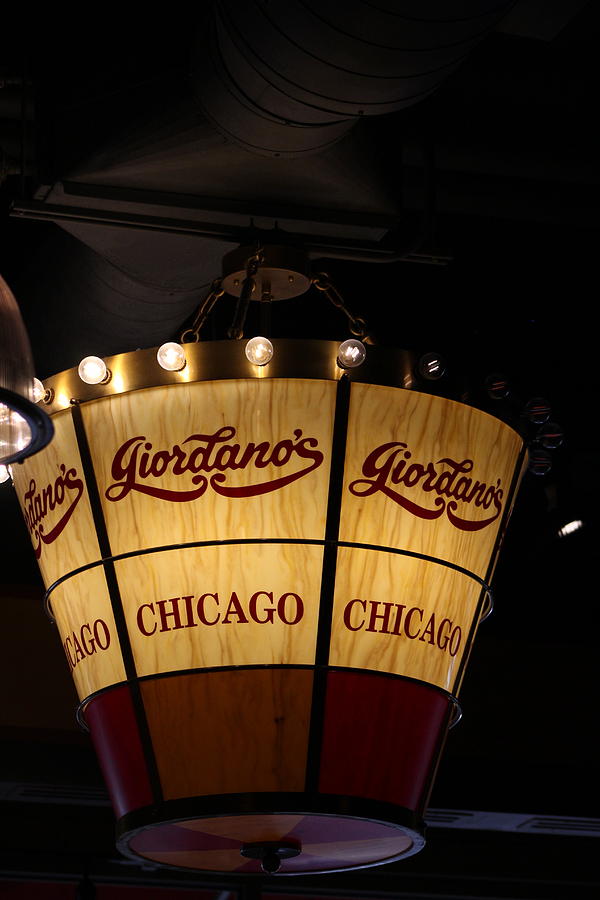 Giordanos Chicago Pizza Chandelier #1 Photograph by Colleen Cornelius