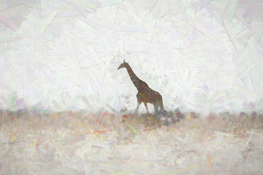 Giraffe Abstract #3 Digital Art by Ernest Echols