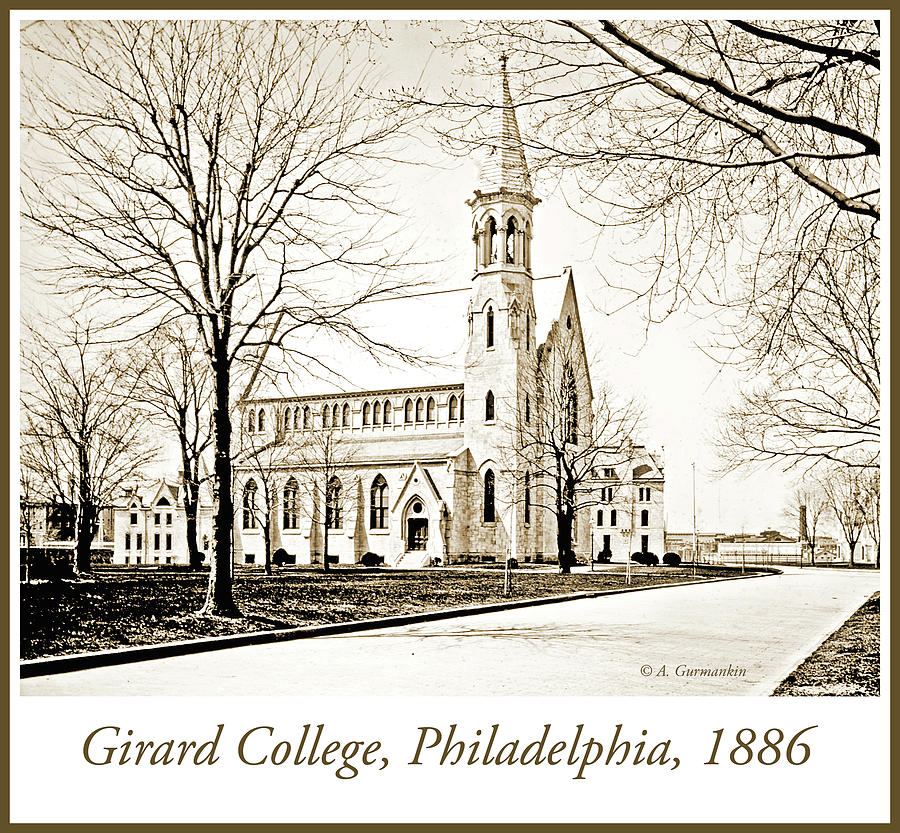 Girard College Chapel, Philadelphia, 1886, Vintage Photograph #1 Photograph by A Macarthur Gurmankin