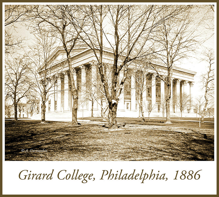 Girard College, Philadelphia, 1886, Vintage Photograph #1 Photograph by A Macarthur Gurmankin