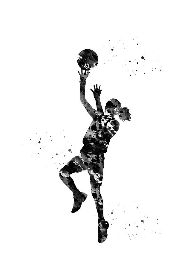 Girl basketball player Digital Art by Erzebet S - Pixels