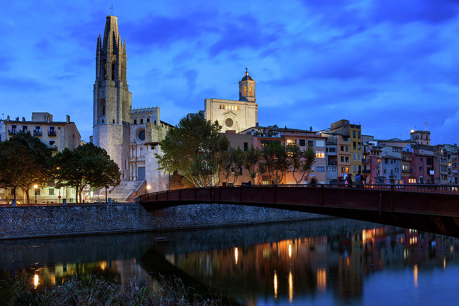 Girona City By Night #1 Photograph by Artur Bogacki
