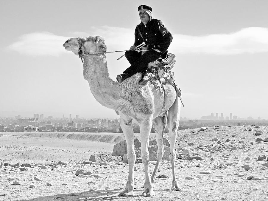 Giza Pyramids Camel Tourist Police #2 Photograph by Joseph Hendrix