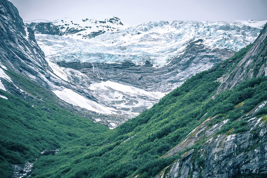 Glacier And Mountains Landscapes In Wild And Beautiful Alaska #1 Photograph by Alex Grichenko