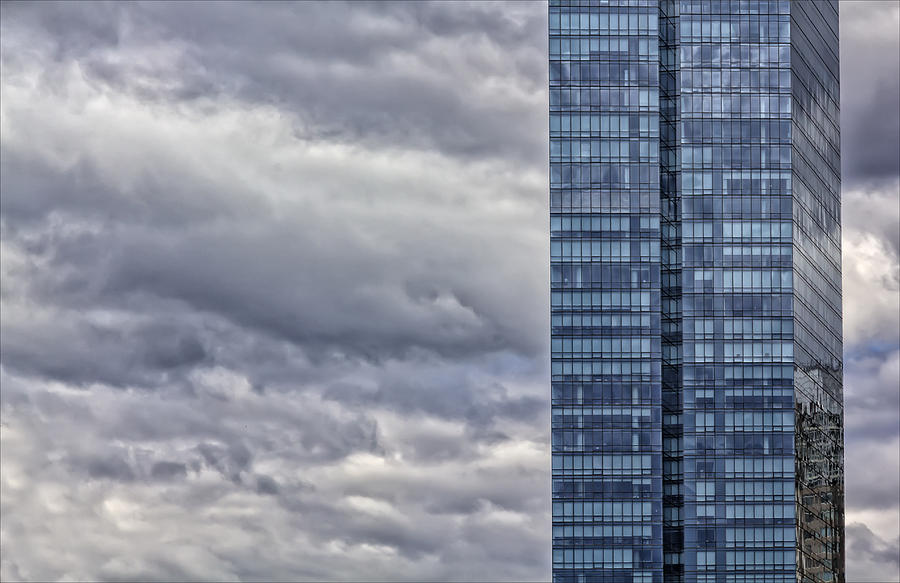 Glass High Rise and Clouds White Plains NY #1 Photograph by Robert Ullmann