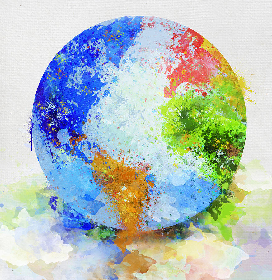 Globe Painting #1 Painting by Setsiri Silapasuwanchai