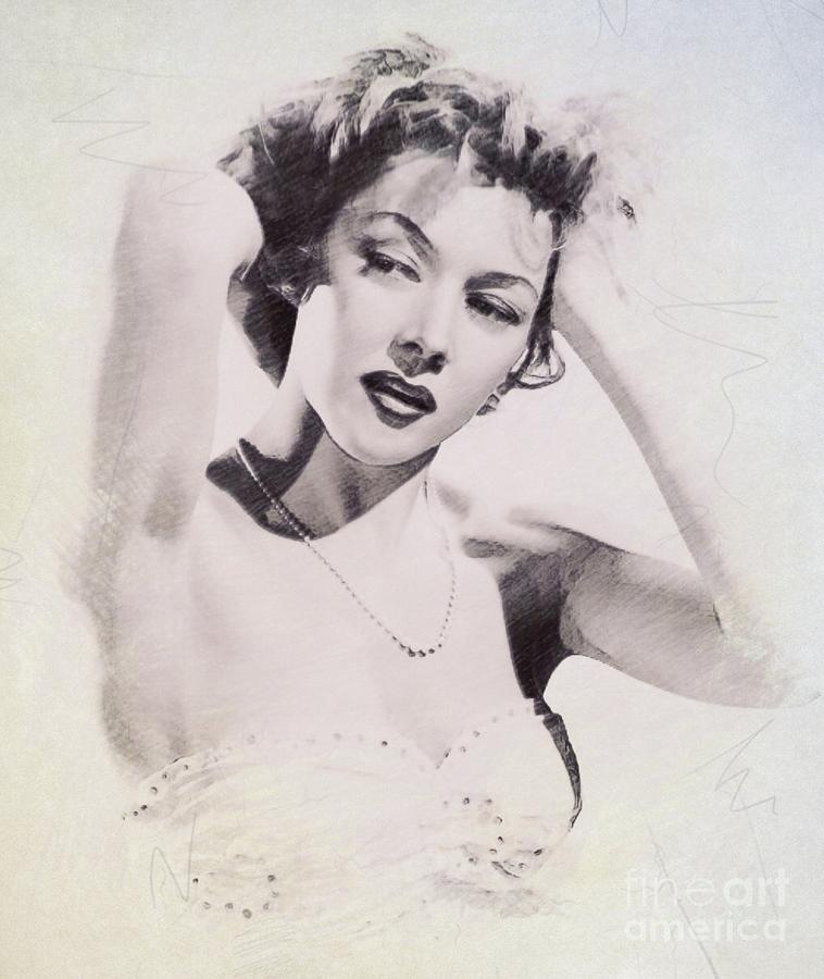 Gloria Grahame, Vintage Actress Digital Art