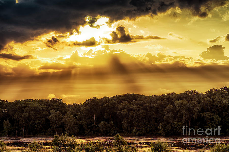God Light Missouri River #1 Photograph by Thomas R Fletcher