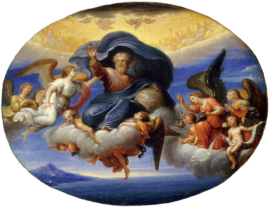 God the Father #1 Painting by Circle of Pierre Mignard I