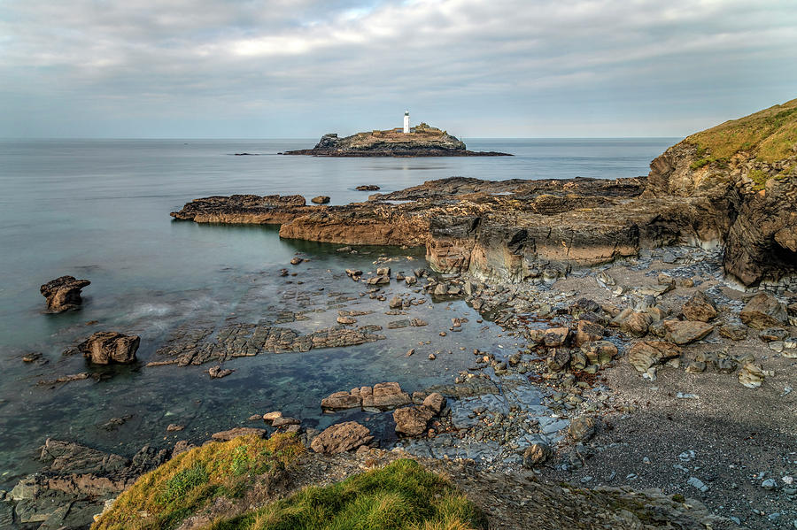 Lighthouse Photograph - Godrevy Lighthouse - England #1 by Joana Kruse