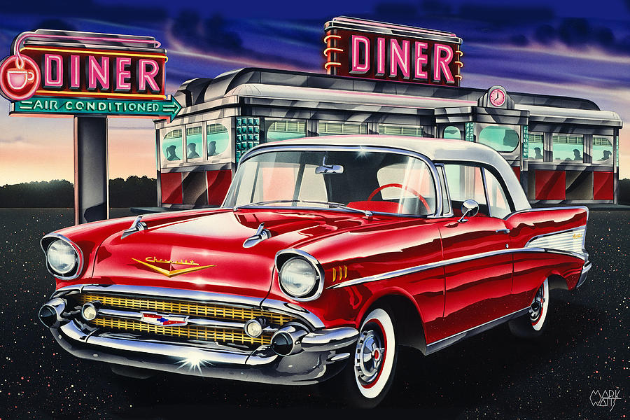 1957 Chevrolet Painting - Going My Way by Mark Watts