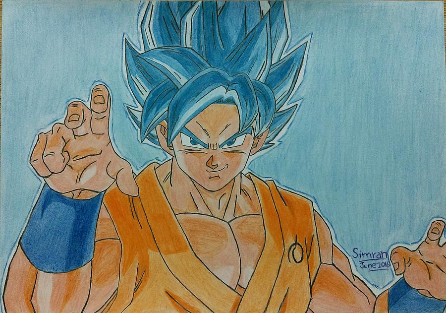 Goku Super Saiyan God #2 Drawing by Simran - Pixels