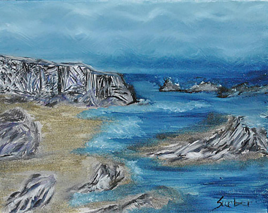 Gold Cove Painting by Suzanne Surber