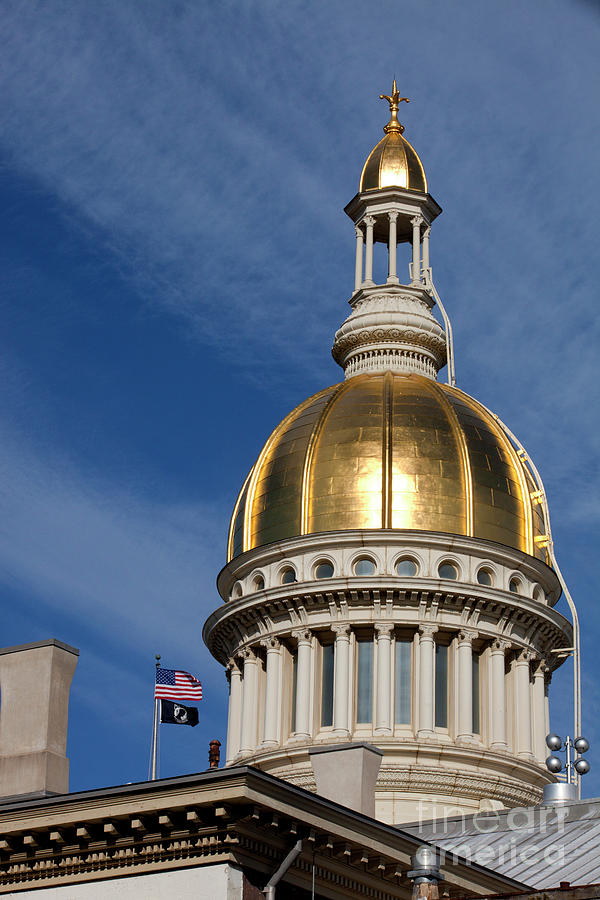 Gold dome of the New Jersey State Capitol #2 Photograph by Anthony Totah