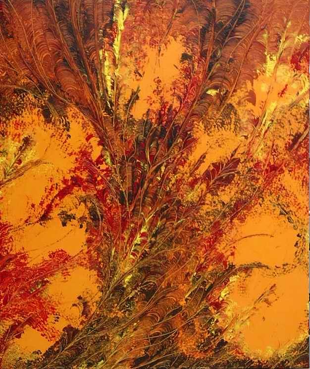 Abstract Painting - Gold Rush #1 by Pat Purdy