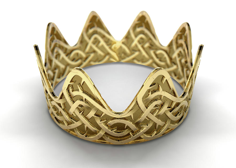 Golden Crown With Thorn Patterns Digital Art by Allan Swart - Pixels Merch