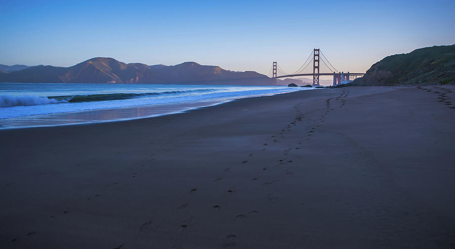 Golden Gate Bridge And Pacific Ocean Early Morning #1 Photograph by Alex Grichenko