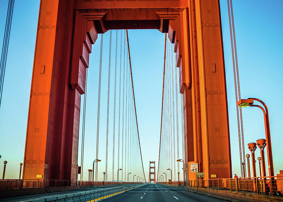 Golden Gate Bridge Early Morning In San Francisco California #1 Photograph by Alex Grichenko