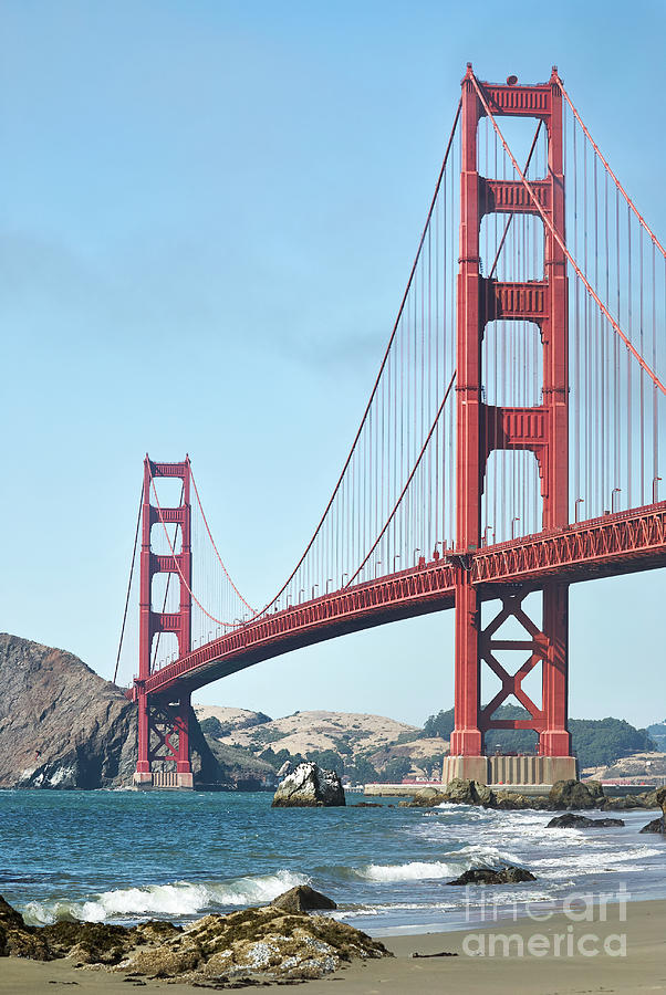 Golden Gate Bridge from Baker Beach 2 #1 Photograph by Dean Birinyi