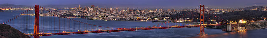 Golden Gate Bridge Panorama #1 Photograph by Josh Bryant