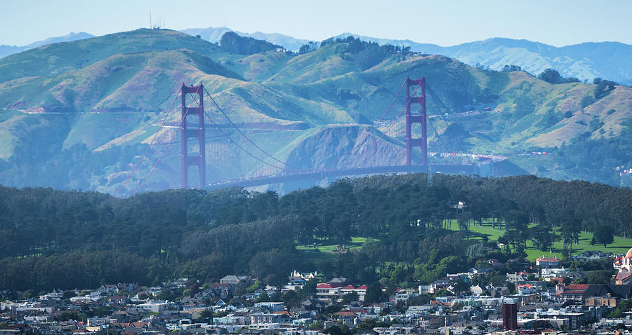 Golden Gate Bridge View From Twin Peaks San Francisco #1 Photograph by Alex Grichenko