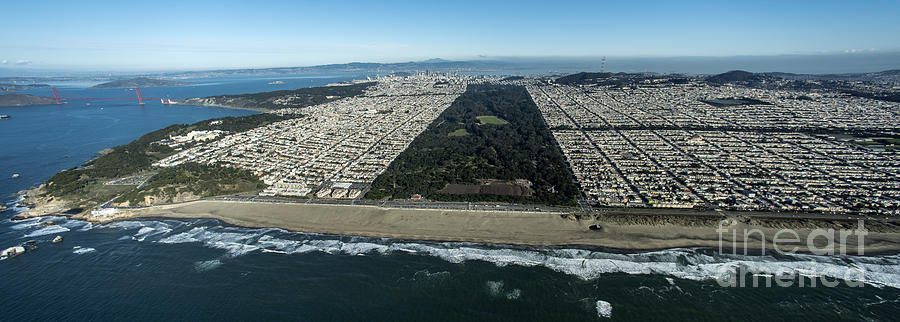 Golden Gate Park in San Francisco Aerial Photo #1 Photograph by David Oppenheimer