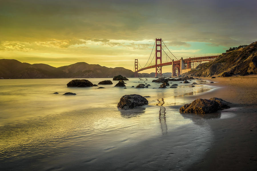 San Francisco Photograph - Golden Gate Sunset #1 by James Udall