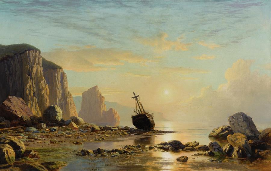Golden Rays On The Labrador Coast #1 Painting by William Bradford