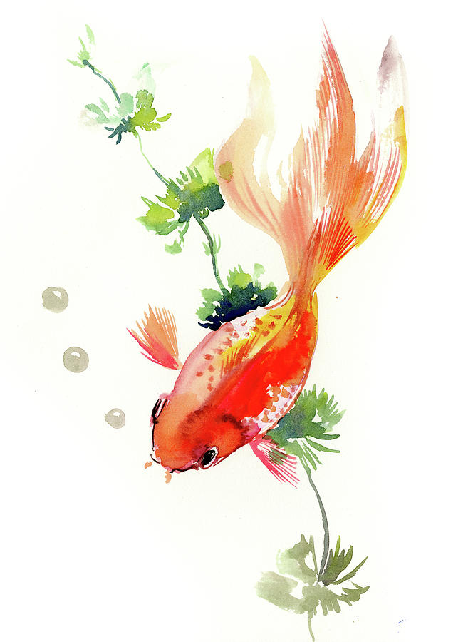 Goldfish #1 Painting by Suren Nersisyan