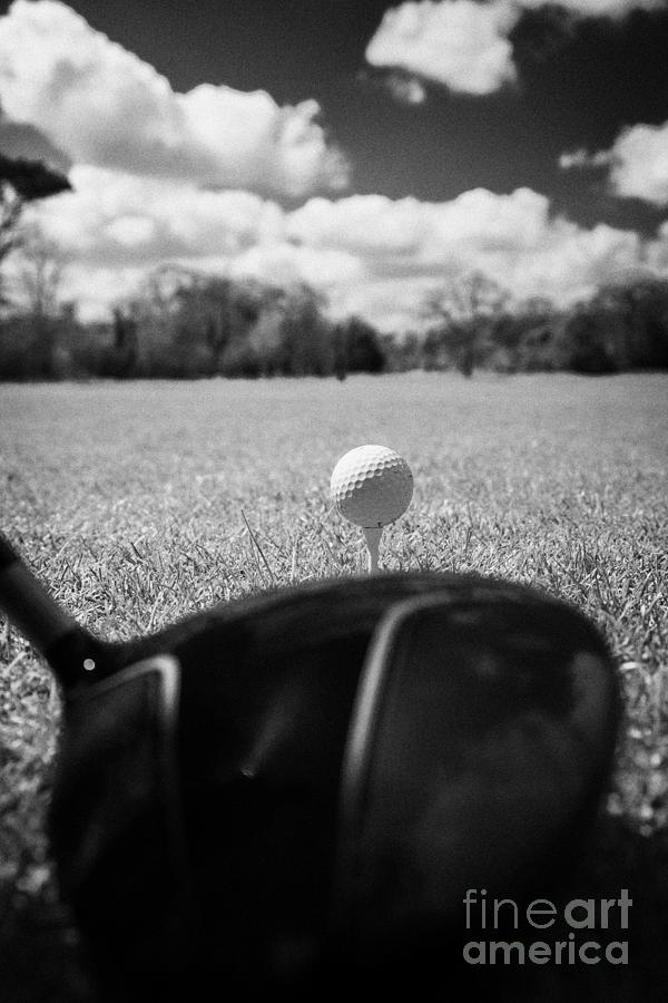 Golf Photograph - Golf Ball On The Tee With Driver #1 by Joe Fox