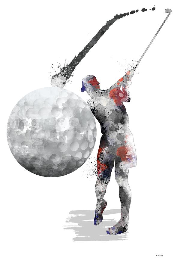 Golf Player #1 Digital Art by Marlene Watson
