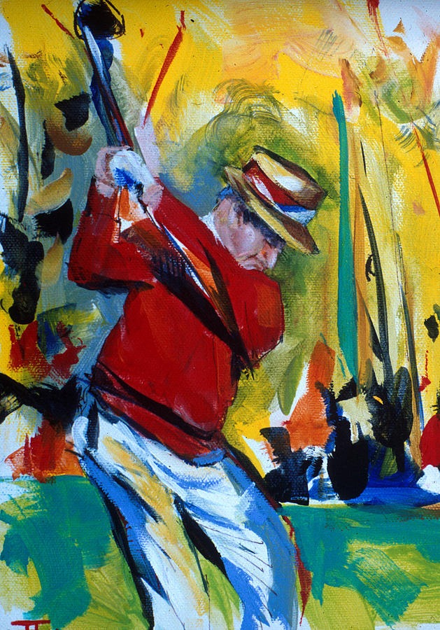 Golf Red #1 Painting by John Gholson