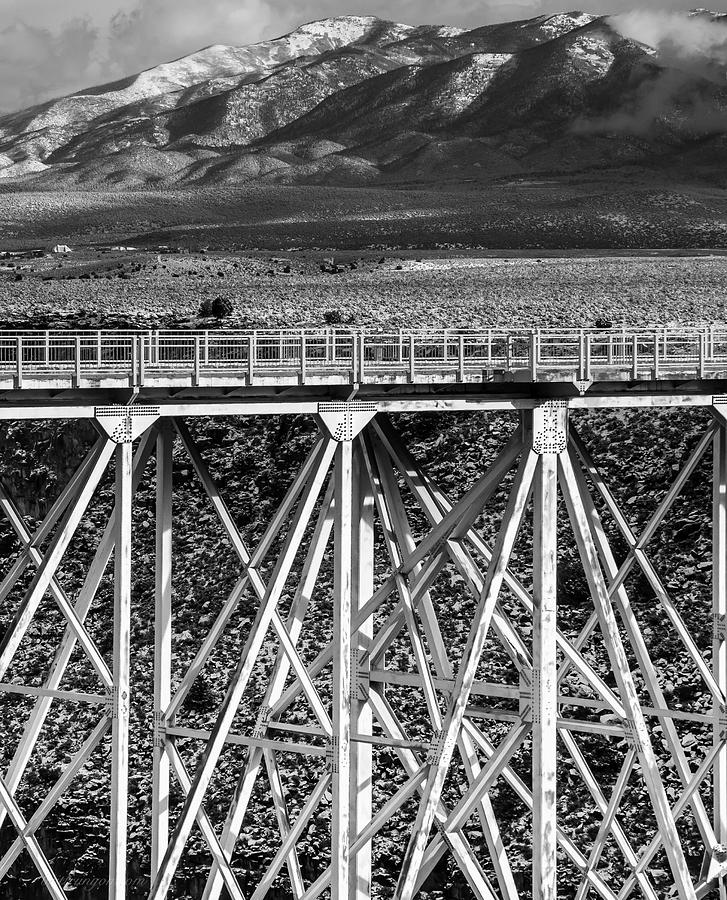 Gorge Bridge Black and White #1 Photograph by Britt Runyon