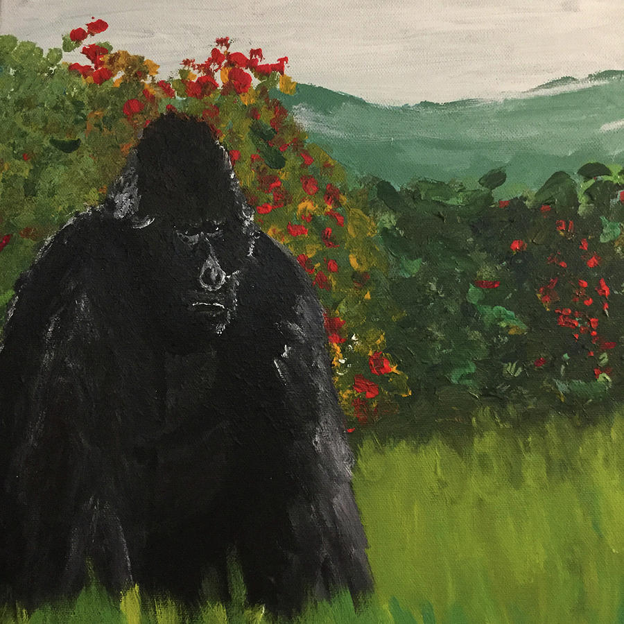 Gorilla Painting - Gorilla #1 by Dennis Wilson
