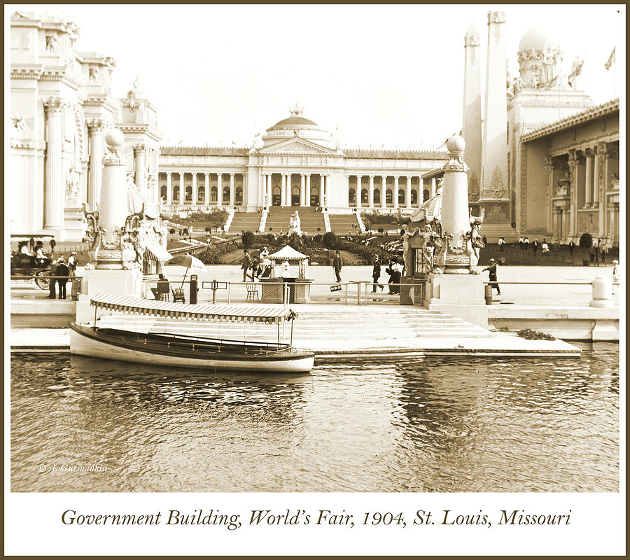 Government Building, Worlds Fair, 1904 #1 Photograph by A Macarthur Gurmankin
