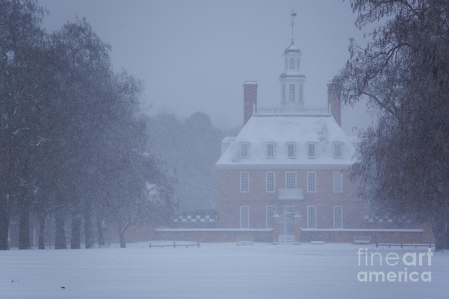 Governors Palace Snow Scene #1 Photograph by Rachel Morrison