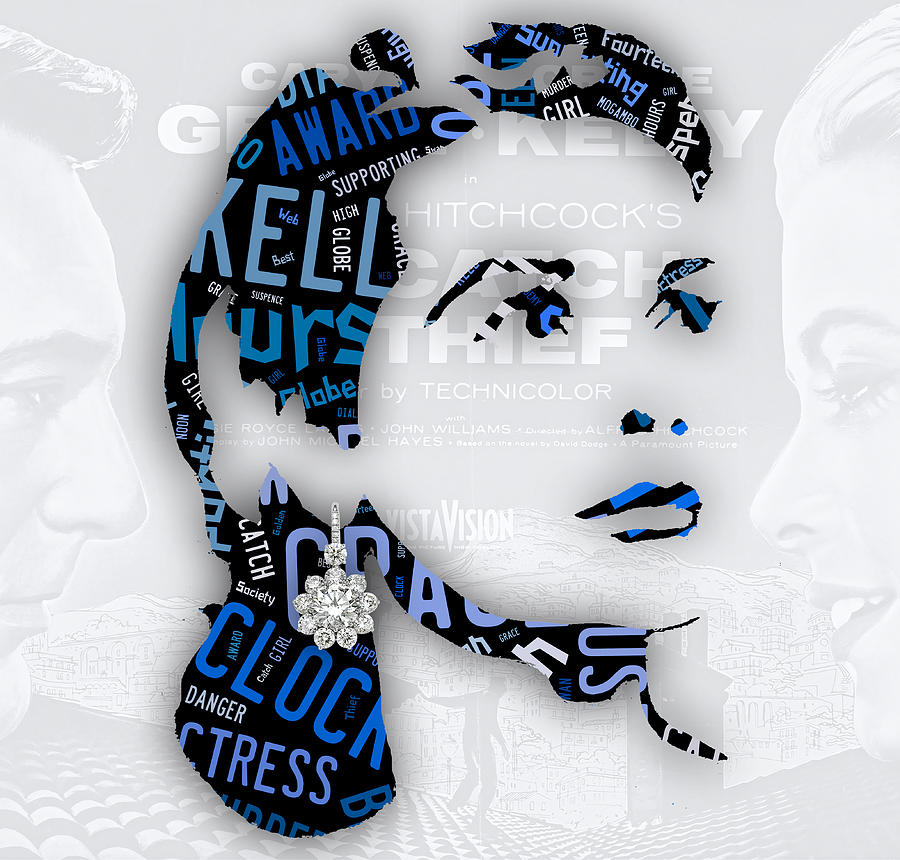Grace Kelly Movies In Words #1 Mixed Media by Marvin Blaine