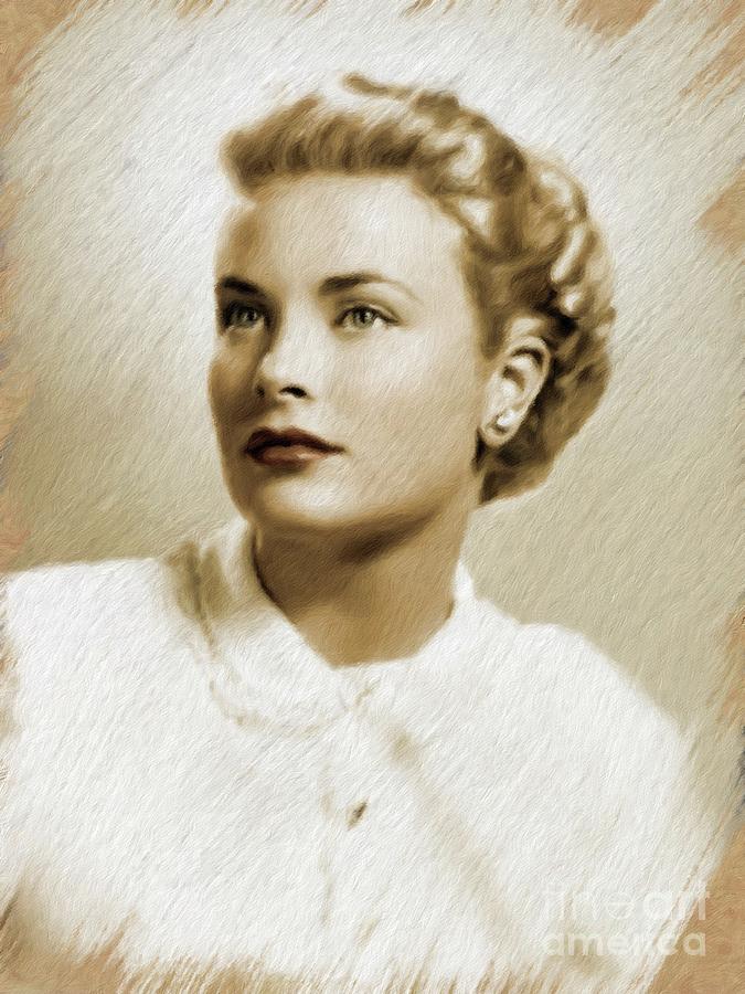 Hollywood Painting - Grace Kelly, Vintage Actress #1 by Esoterica Art Agency